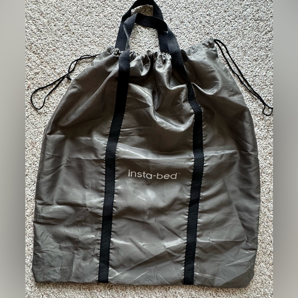 EUC Oversized Drawstring Bag - Army Green & Black - 26" x 24” w/ Carry Handles